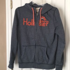 Hollister Blue Zip Up Hoodie